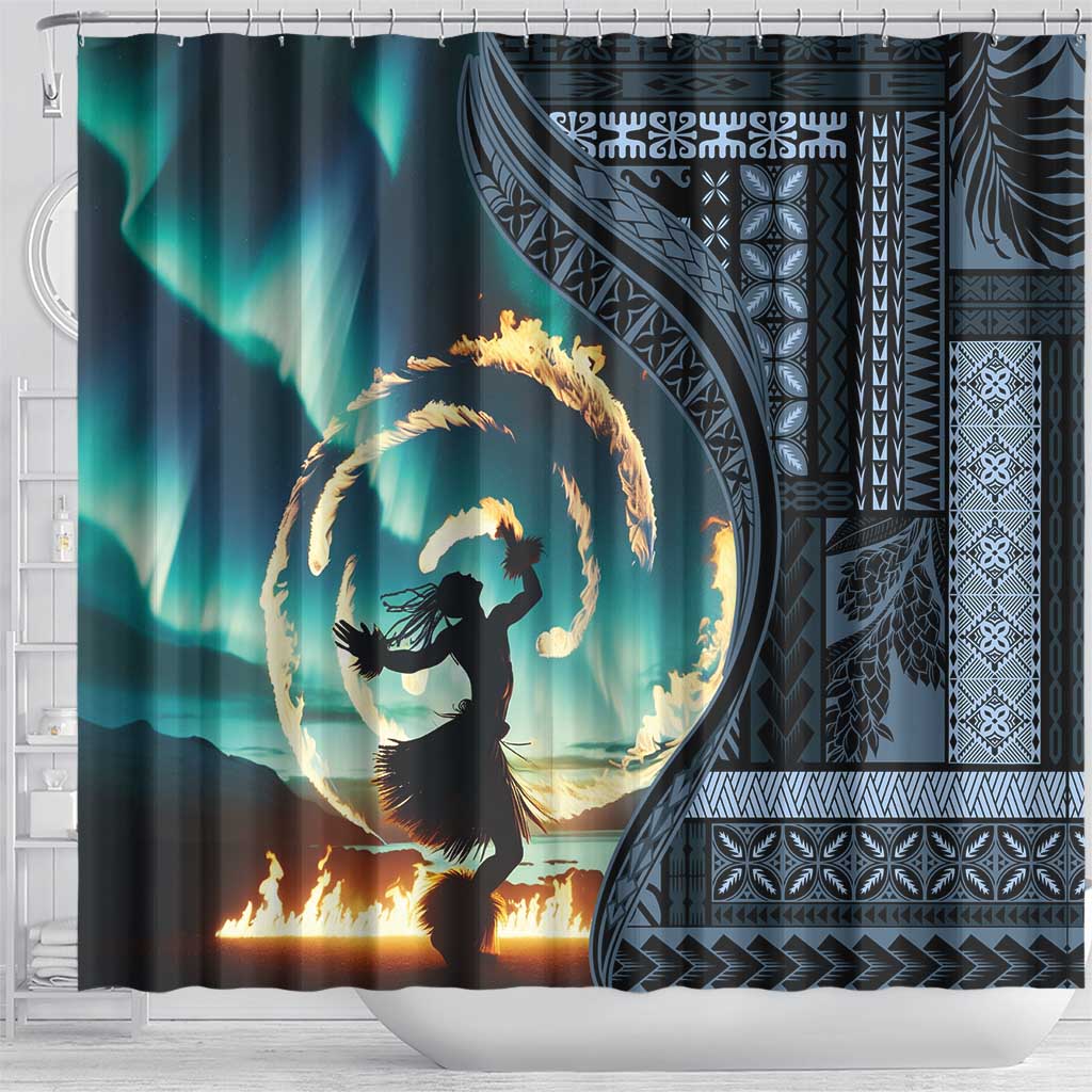 Samoan Siapo Motif and Siva Afi Dance Shower Curtain LT03 - Polynesian Pride