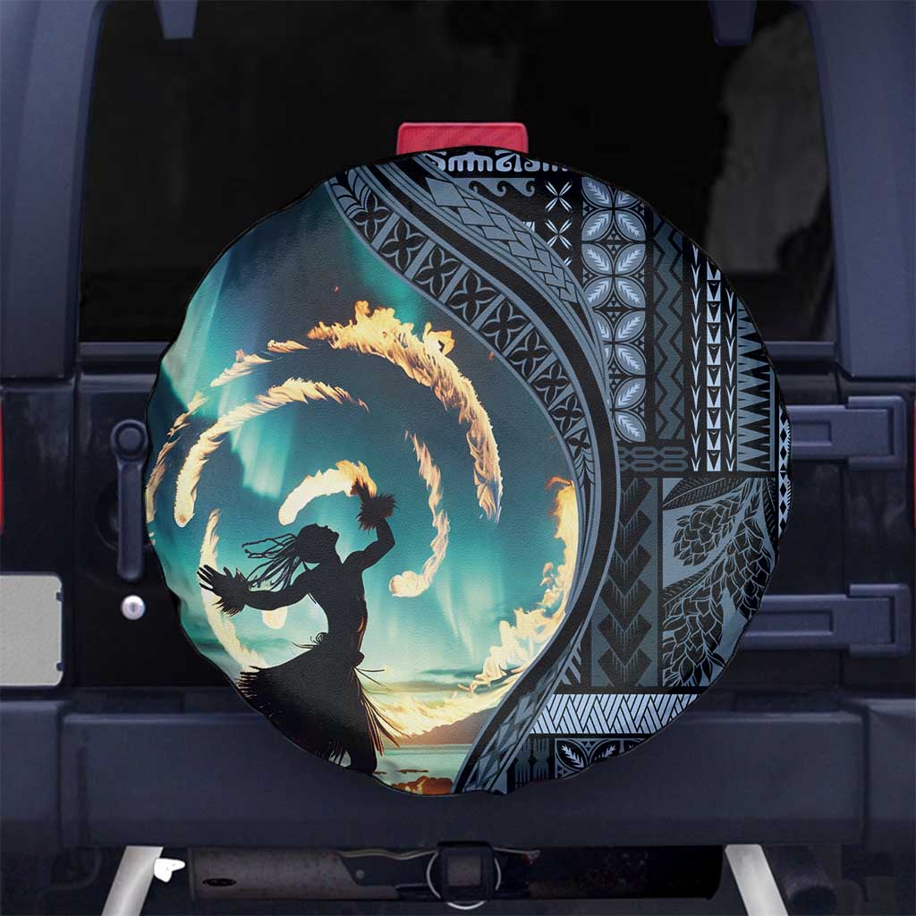 Samoan Siapo Motif and Siva Afi Dance Spare Tire Cover LT03 - Polynesian Pride