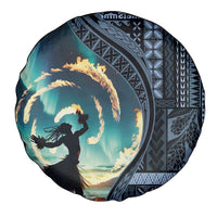 Samoan Siapo Motif and Siva Afi Dance Spare Tire Cover LT03 - Polynesian Pride