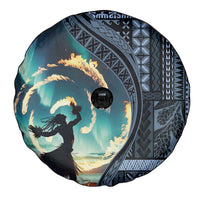 Samoan Siapo Motif and Siva Afi Dance Spare Tire Cover LT03 - Polynesian Pride