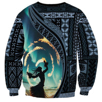 Samoan Siapo Motif and Siva Afi Dance Sweatshirt LT03 - Polynesian Pride