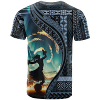 Samoan Siapo Motif and Siva Afi Dance T Shirt LT03 - Polynesian Pride