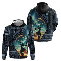 Samoan Siapo Motif and Siva Afi Dance Zip Hoodie LT03 - Polynesian Pride
