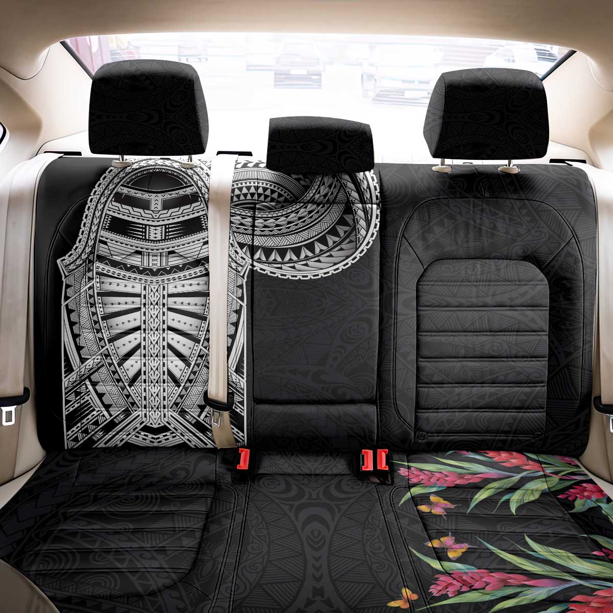Samoan Art Tattoo Polynesian Pattern Back Car Seat Cover LT03 - Polynesian Pride