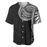 Samoan Art Tattoo Polynesian Pattern Baseball Jersey LT03 Black - Polynesian Pride