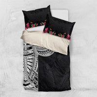 Samoan Art Tattoo Polynesian Pattern Bedding Set LT03 US Twin 172cm x 218cm Black - Polynesian Pride