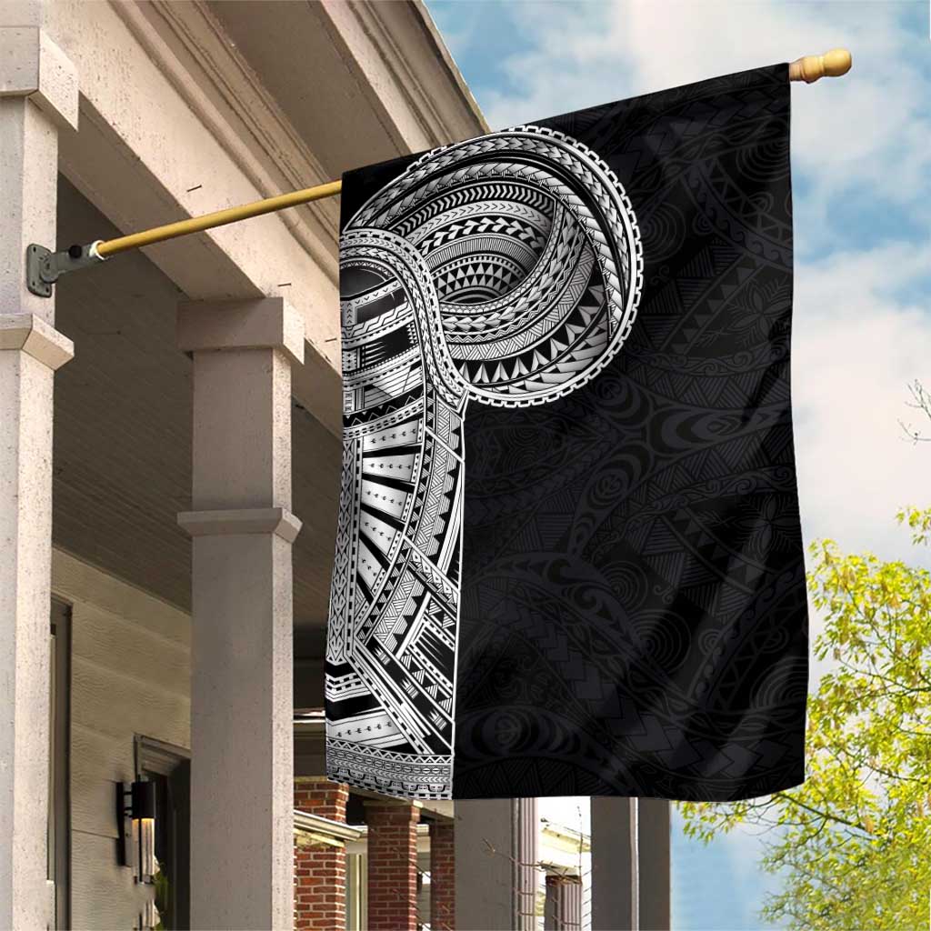 Samoan Art Tattoo Polynesian Pattern Garden Flag LT03 House Flag Black - Polynesian Pride