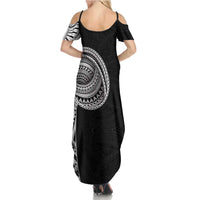 Samoan Art Tattoo Polynesian Pattern Summer Maxi Dress LT03 - Polynesian Pride