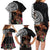 Samoan Warrior Art Tattoo Family Matching Long Sleeve Bodycon Dress and Hawaiian Shirt Polynesian Pattern and Teuila