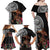 Samoan Warrior Art Tattoo Family Matching Off Shoulder Maxi Dress and Hawaiian Shirt Polynesian Pattern and Teuila