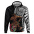 Samoan Warrior Art Tattoo Hoodie Polynesian Pattern and Teuila