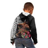Samoan Warrior Art Tattoo Kid Hoodie Polynesian Pattern and Teuila LT03 - Polynesian Pride