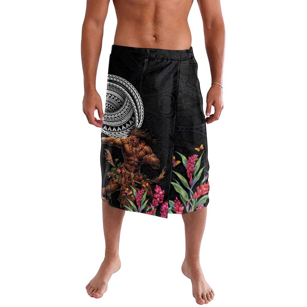 Samoan Warrior Art Tattoo Lavalava Polynesian Pattern and Teuila LT03 Black - Polynesian Pride