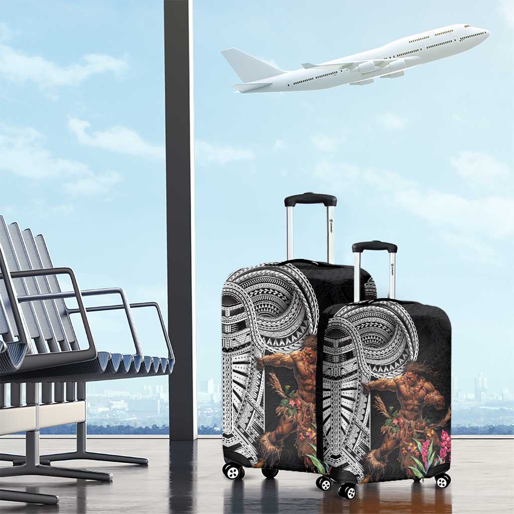 Samoan Warrior Art Tattoo Luggage Cover Polynesian Pattern and Teuila LT03 - Polynesian Pride