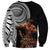 Samoan Warrior Art Tattoo Sweatshirt Polynesian Pattern and Teuila