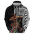 Samoan Warrior Art Tattoo Zip Hoodie Polynesian Pattern and Teuila