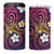 Hawaiian Octopus Tattoo and Frangipani 4 in 1 Can Cooler Tumbler