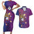 Hawaiian Octopus Tattoo and Frangipani Couples Matching Short Sleeve Bodycon Dress and Hawaiian Shirt