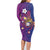 Hawaiian Octopus Tattoo and Frangipani Family Matching Long Sleeve Bodycon Dress and Hawaiian Shirt