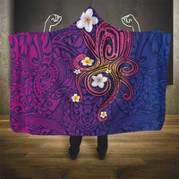 Hawaiian Octopus Tattoo and Frangipani Hooded Blanket LT03 - Polynesian Pride