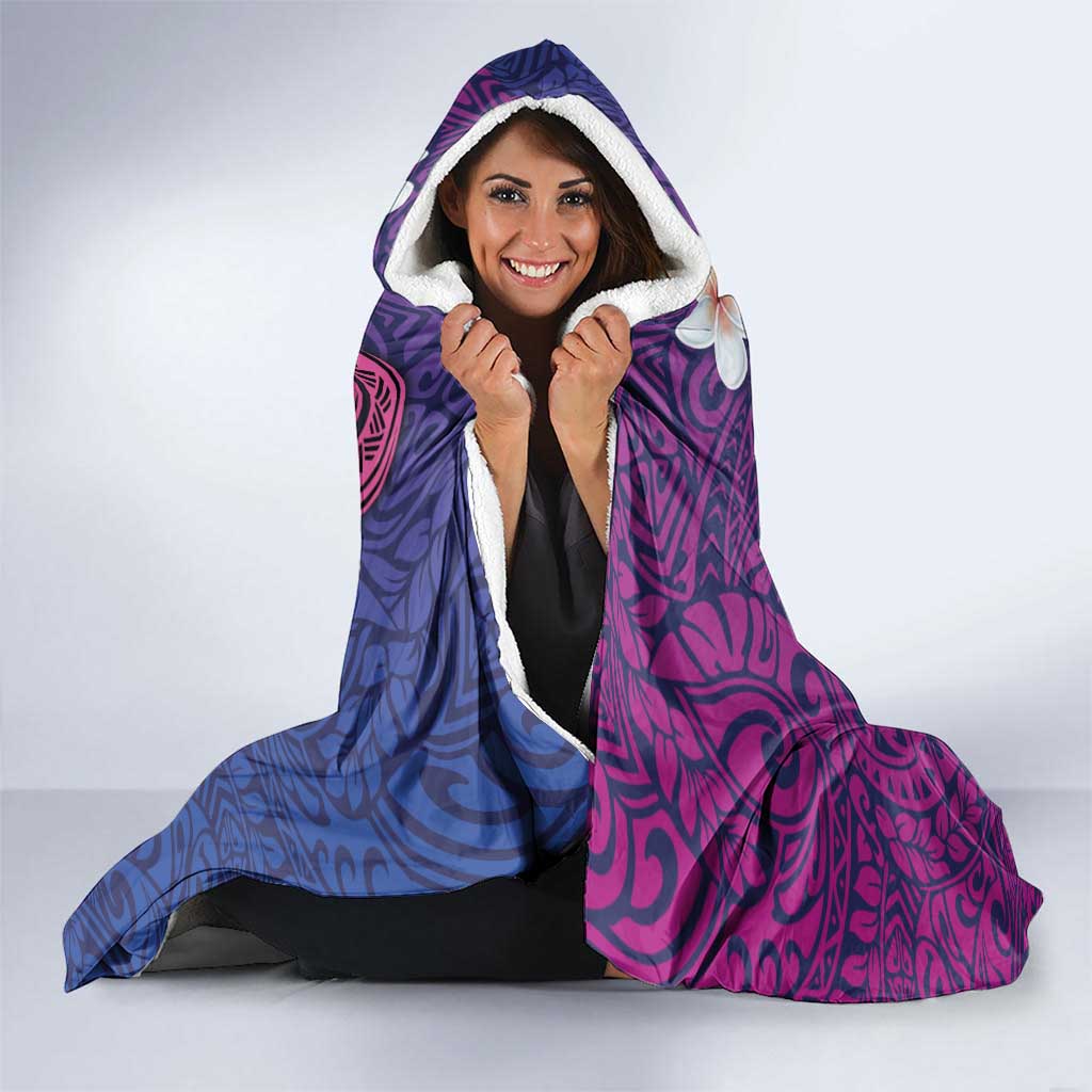 Hawaiian Octopus Tattoo and Frangipani Hooded Blanket LT03 - Polynesian Pride