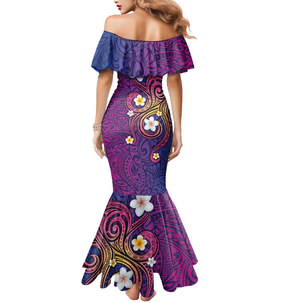 Hawaiian Octopus Tattoo and Frangipani Mermaid Dress LT03 - Polynesian Pride