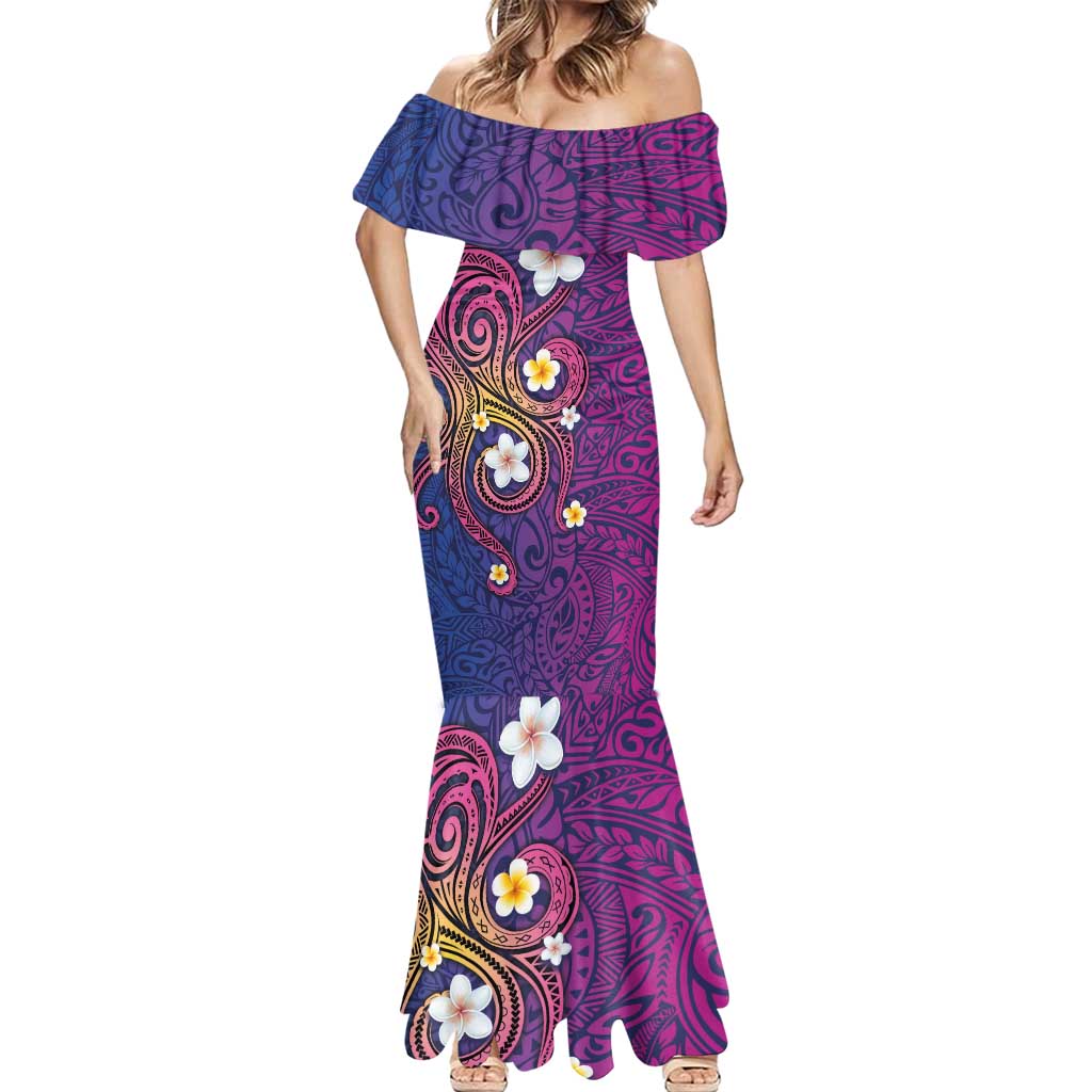 Hawaiian Octopus Tattoo and Frangipani Mermaid Dress LT03 - Polynesian Pride