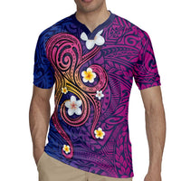 Hawaiian Octopus Tattoo and Frangipani Rugby Jersey LT03 - Polynesian Pride
