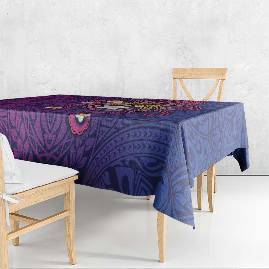 Hawaiian Octopus Tattoo and Frangipani Tablecloth LT03 - Polynesian Pride
