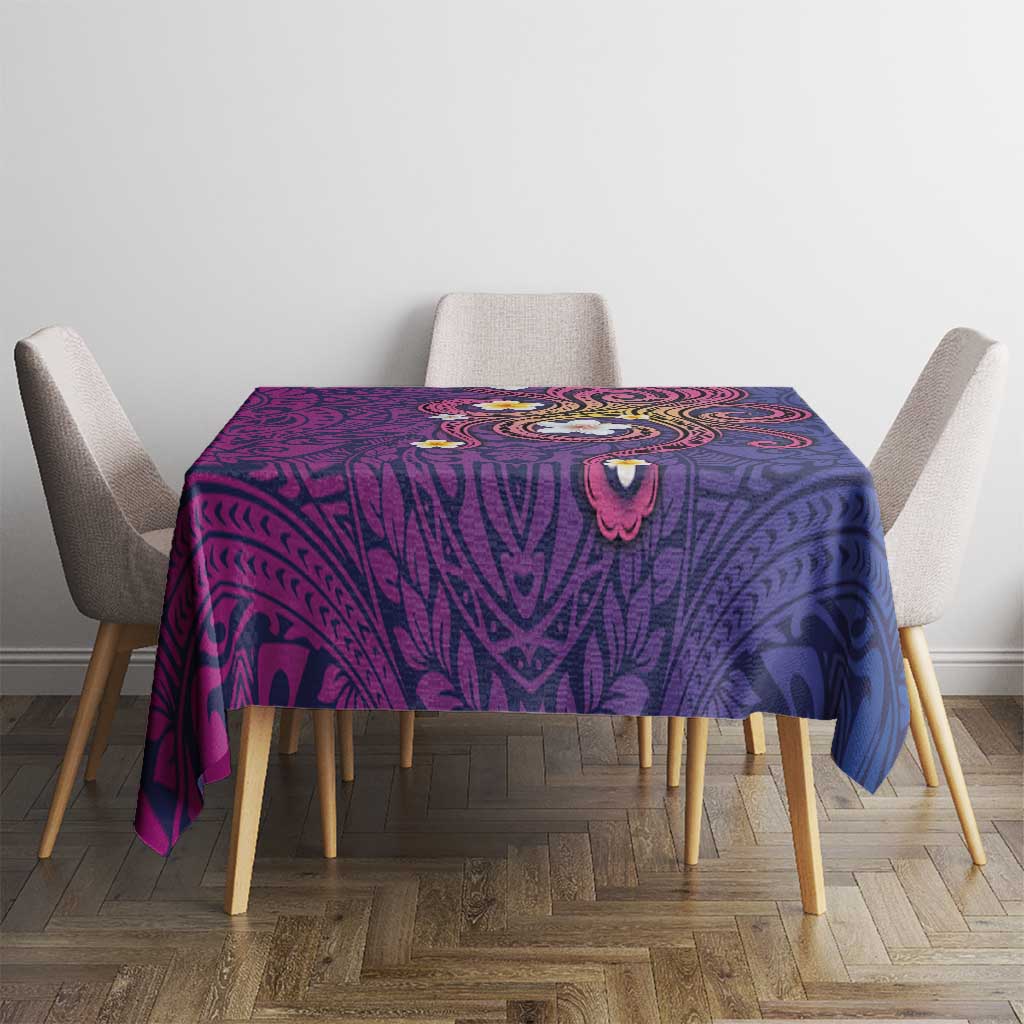 Hawaiian Octopus Tattoo and Frangipani Tablecloth LT03 - Polynesian Pride