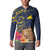 Tokelau Tokehega Day Button Sweatshirt Coat of Arms with Polynesian Tattoo and Hibiscus