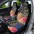 Tokelau Tokehega Day Car Seat Cover Coat of Arms with Polynesian Tattoo and Hibiscus