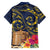 Tokelau Tokehega Day Family Matching Short Sleeve Bodycon Dress and Hawaiian Shirt Coat of Arms with Polynesian Tattoo and Hibiscus