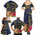 Tokelau Tokehega Day Family Matching Summer Maxi Dress and Hawaiian Shirt Coat of Arms with Polynesian Tattoo and Hibiscus