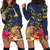 Tokelau Tokehega Day Hoodie Dress Coat of Arms with Polynesian Tattoo and Hibiscus