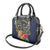 Tokelau Tokehega Day Shoulder Handbag Coat of Arms with Polynesian Tattoo and Hibiscus