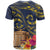 Tokelau Tokehega Day T Shirt Coat of Arms with Polynesian Tattoo and Hibiscus