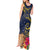 Tokelau Tokehega Day Tank Maxi Dress Coat of Arms with Polynesian Tattoo and Hibiscus