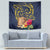 Tokelau Tokehega Day Tapestry Coat of Arms with Polynesian Tattoo and Hibiscus