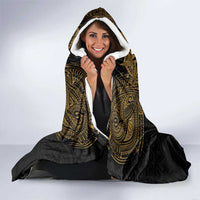 Personalised Kosrae Liberation Day Hooded Blanket Polynesian Tattoo and Plumeria Gold Color LT03 - Polynesian Pride
