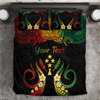 Personalised Kosrae Liberation Day Bedding Set Polynesian Tattoo and Plumeria Reggae Color LT03 Reggae - Polynesian Pride