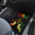 Personalised Kosrae Liberation Day Car Mats Polynesian Tattoo and Plumeria Reggae Color