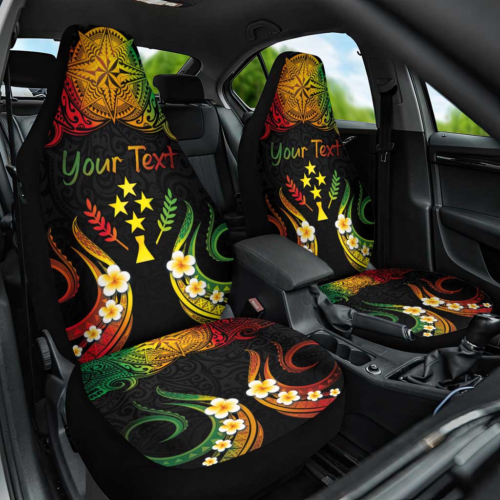 Personalised Kosrae Liberation Day Car Seat Cover Polynesian Tattoo and Plumeria Reggae Color LT03 One Size Reggae - Polynesian Pride