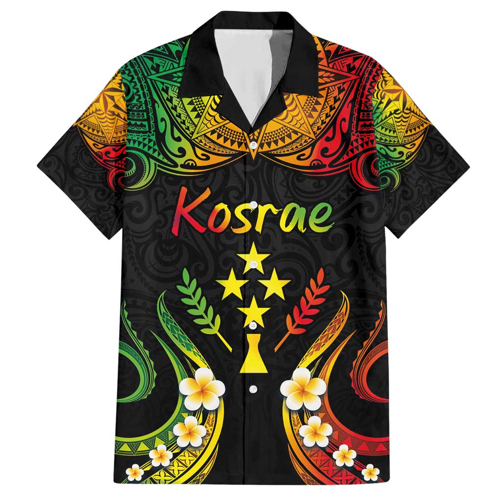Personalised Kosrae Liberation Day Hawaiian Shirt Polynesian Tattoo and Plumeria Reggae Color LT03 Reggae - Polynesian Pride