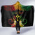 Personalised Kosrae Liberation Day Hooded Blanket Polynesian Tattoo and Plumeria Reggae Color