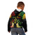 Personalised Kosrae Liberation Day Kid Hoodie Polynesian Tattoo and Plumeria Reggae Color