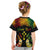 Personalised Kosrae Liberation Day Kid T Shirt Polynesian Tattoo and Plumeria Reggae Color