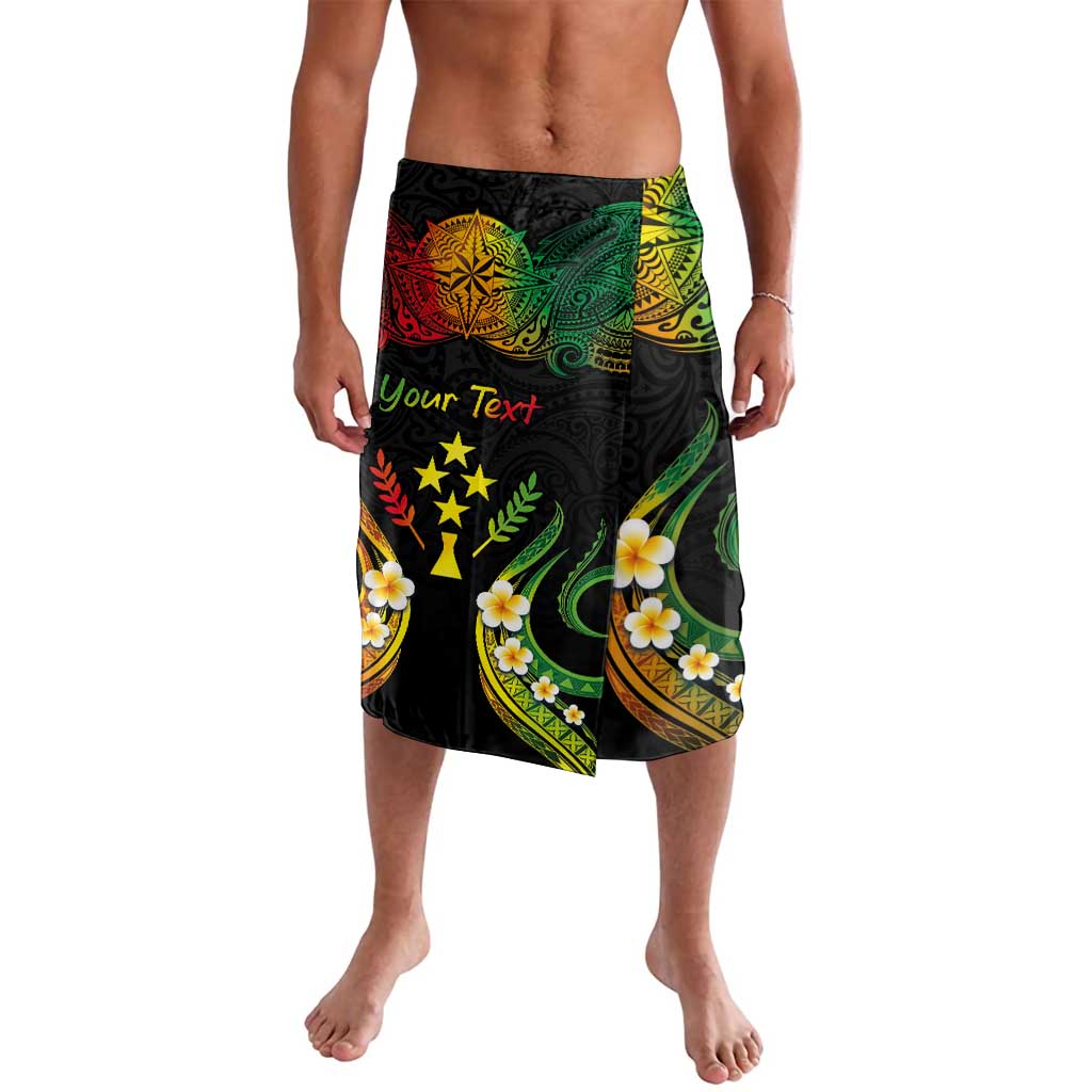 Personalised Kosrae Liberation Day Lavalava Polynesian Tattoo and Plumeria Reggae Color