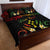 Personalised Kosrae Liberation Day Quilt Bed Set Polynesian Tattoo and Plumeria Reggae Color