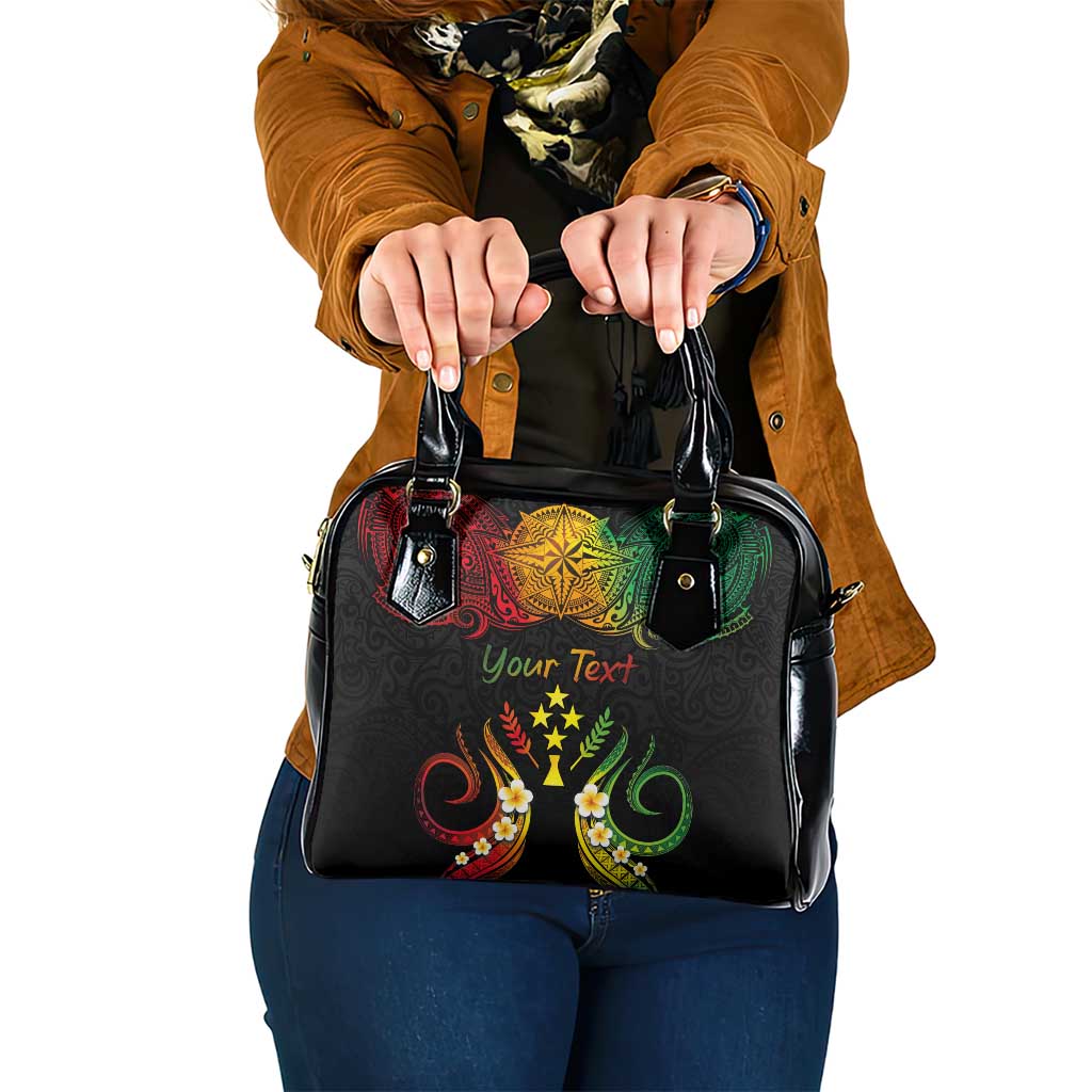 Personalised Kosrae Liberation Day Shoulder Handbag Polynesian Tattoo and Plumeria Reggae Color LT03 One Size Reggae - Polynesian Pride